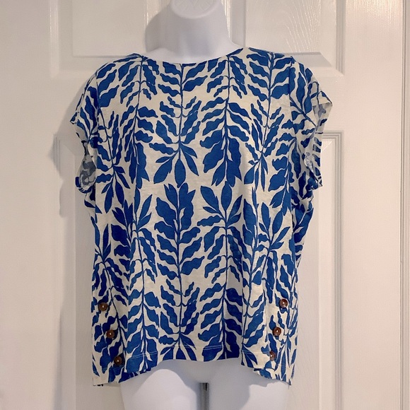 RACHEL ZOE 100% Linen Cap Sleeve Top - Picture 1 of 7